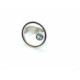 Anillo de plata y oro  con topacio azul