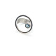 Anillo de plata y oro  con topacio azul