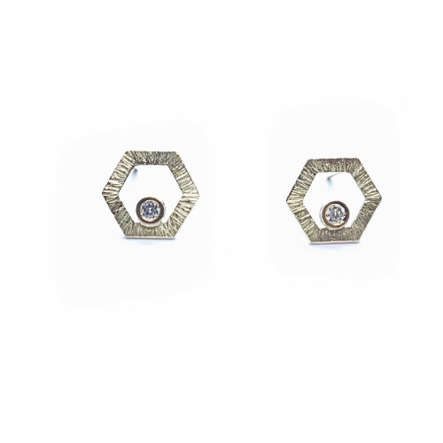 Pendientes de oro amarillo y diamantes