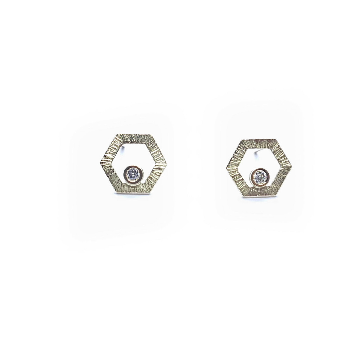 Pendientes de oro amarillo y diamantes