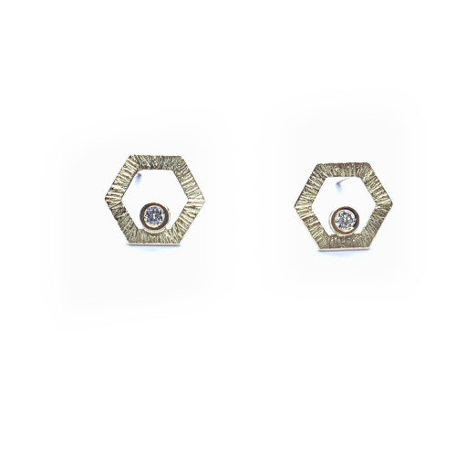 Pendientes de oro amarillo y diamantes