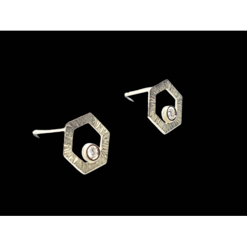 Pendientes de oro amarillo y diamantes
