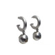 Pendientes de plata y oro con diamantes