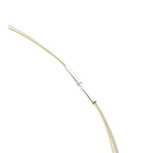 Gargantilla de plata y oro con diamante y perla natural cultivada Australiana