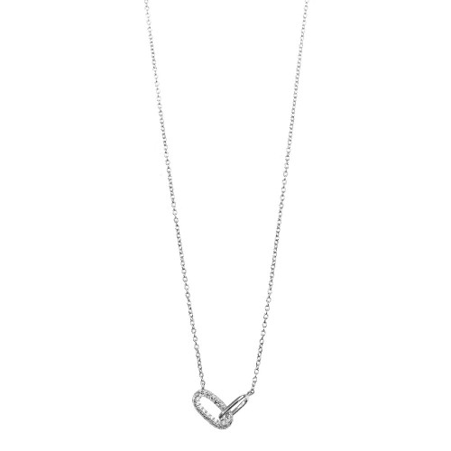 Collar de plata con circonitas blancas