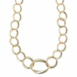 Collar de plata chapada, eslabones grandes