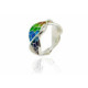 Anillo de plata  con esmalte