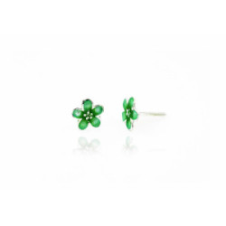 Pendientes de plata con esmalte
