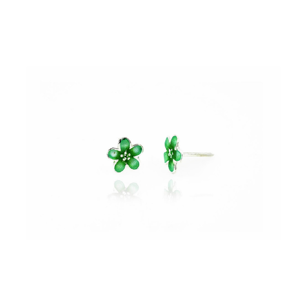 Pendientes de plata con esmalte