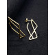 Pendientes de plata chapados en oro amarillo