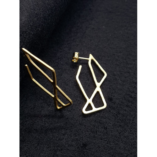 Pendientes de plata chapados en oro amarillo