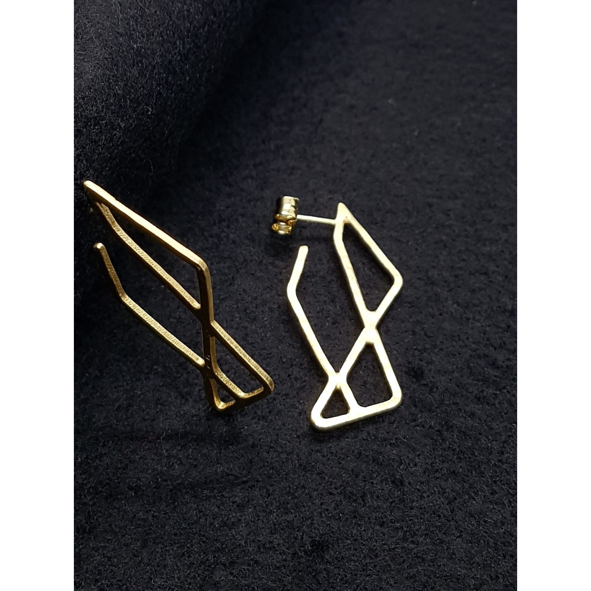 Pendientes de plata chapados en oro amarillo
