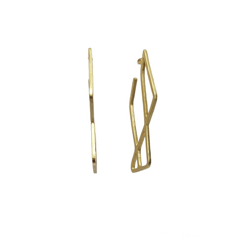 Pendientes de plata chapados en oro amarillo