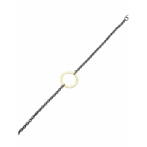Pulsera de plata y oro