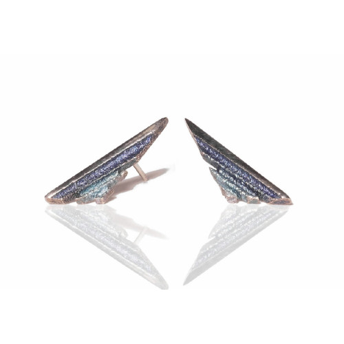 Pendientes de plata con esmalte