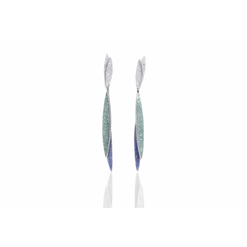Pendientes de plata con esmalte