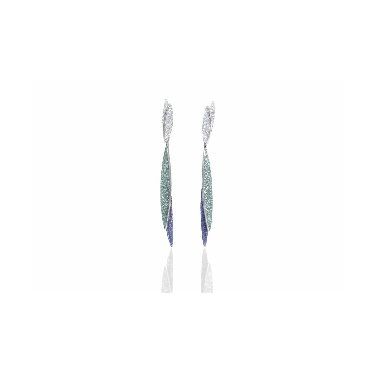 Pendientes de plata con esmalte