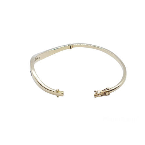 BRAZALETE RÍGIDO DE ORO AMARILLO CON DIAMANTES