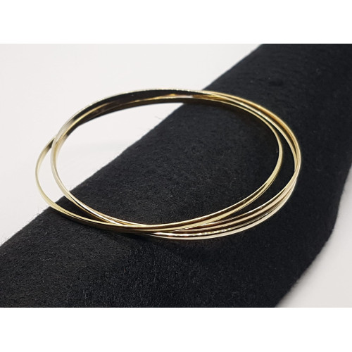 BRAZALETE RÍGIDO DE ORO AMARILLO, BLANCO Y ROSA