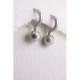 Pendientes de plata y oro con diamantes