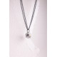 Gargantilla de plata y oro con diamante