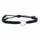 Pulsera de macramé con un corazón de oro