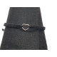 Pulsera de macramé con un corazón de oro