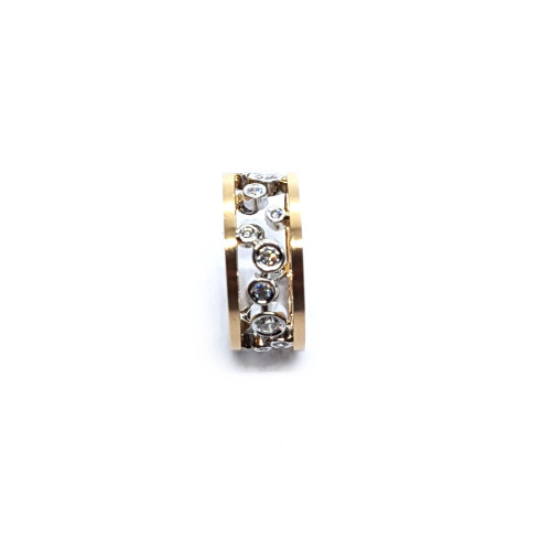 ANILLO DE ORO rosa y oro blanco con diamantes