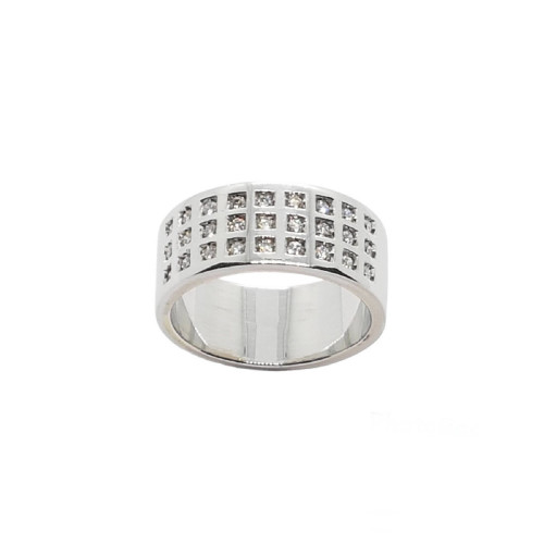 Anillo de oro blanco con diamantes