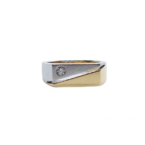 sello de oro con diamante