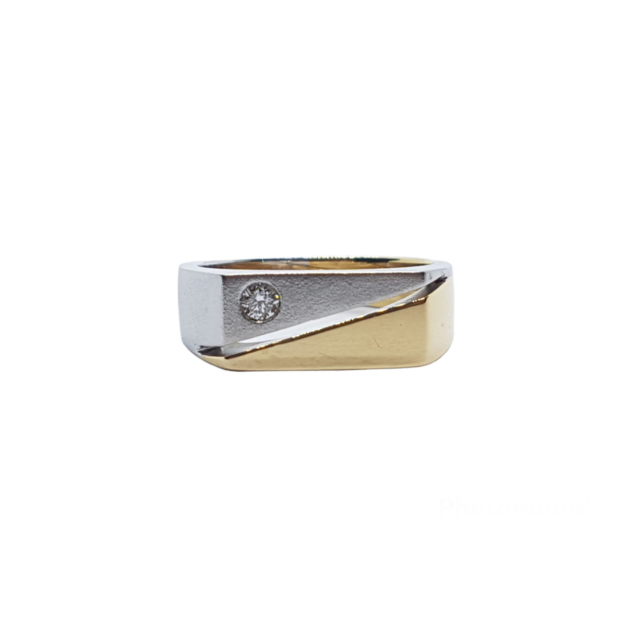 sello de oro con diamante