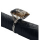 Anillo de oro blanco con cuarzo fumé