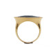 ANILLO DE ORO ROSA  con DIAMANTES y ónix