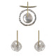 Colgante de plata y oro con perla natural cultivada y diamante