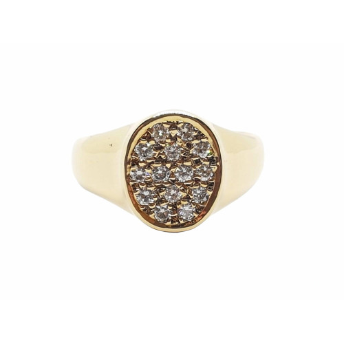 Anillo de oro amarillo con diamantes