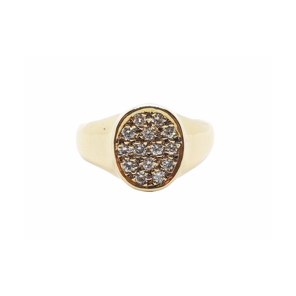Anillo de oro amarillo con diamantes