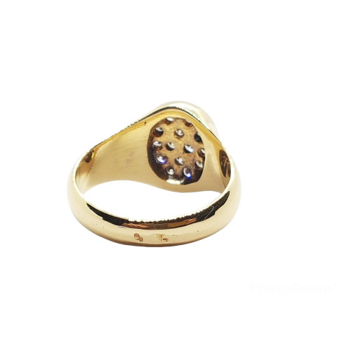 Anillo de oro amarillo con diamantes