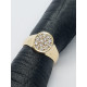 Anillo de oro amarillo con diamantes