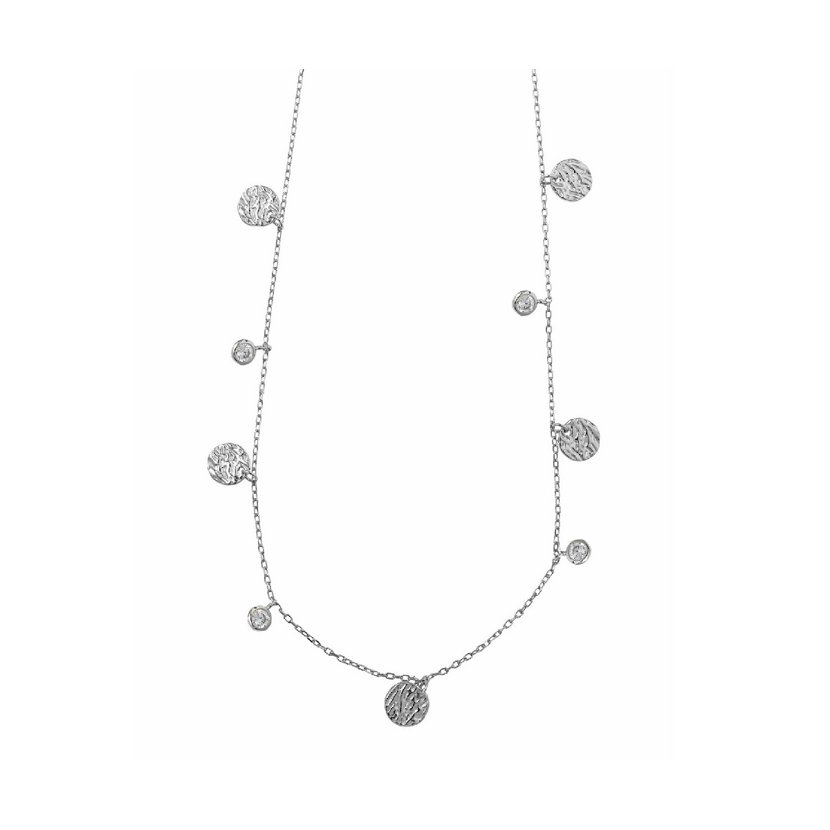 Collar de plata con circonitas blancas