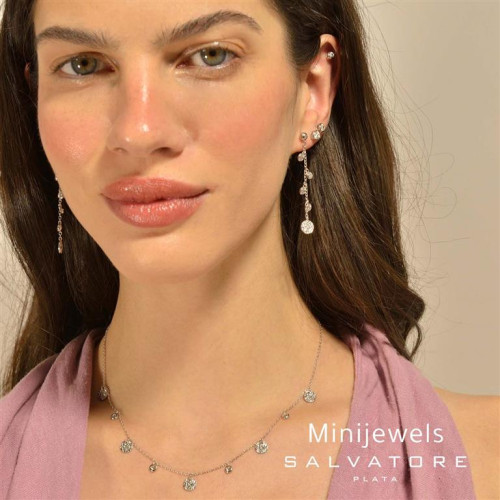 Collar de plata con circonitas blancas