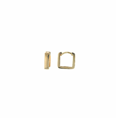 Pendientes de plata chapada con forma de aros planos