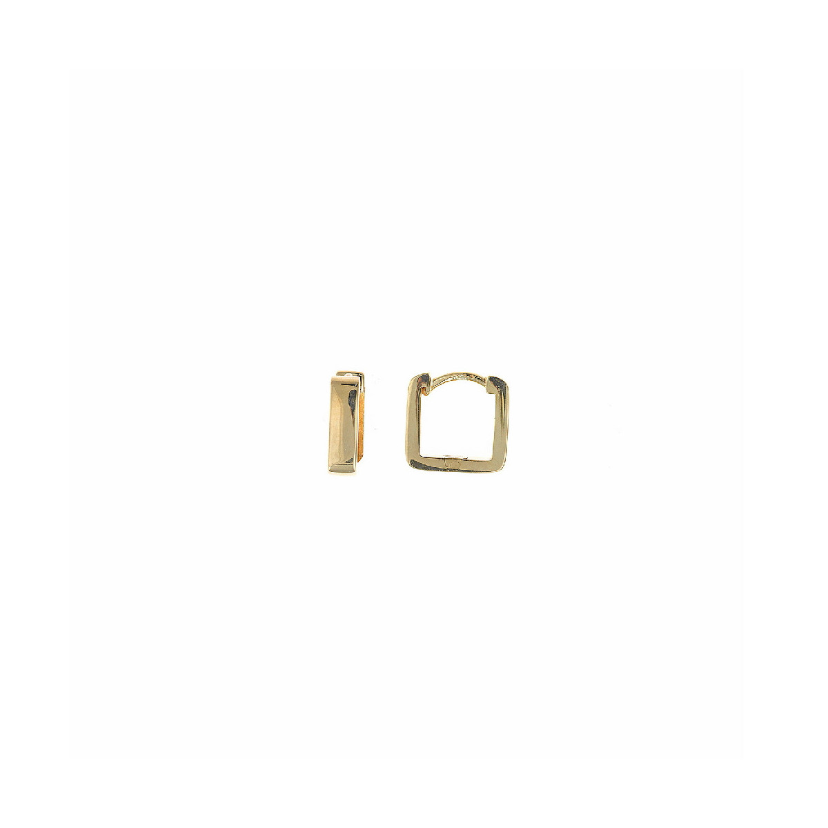 Pendientes de plata chapada con forma de aros planos