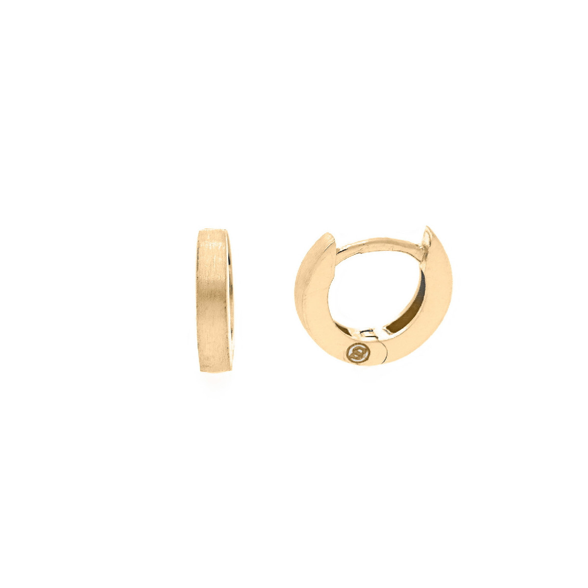 Pendientes de plata chapada con forma de aro