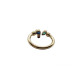 Anillo de oro amarillo con diamantes, esmeralda, rubí y zafiro