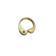 Anillo de oro amarillo con diamantes y esmeralda