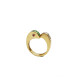 Anillo de oro amarillo con diamantes y esmeralda