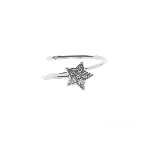 Anillo de oro blanco con diamantes