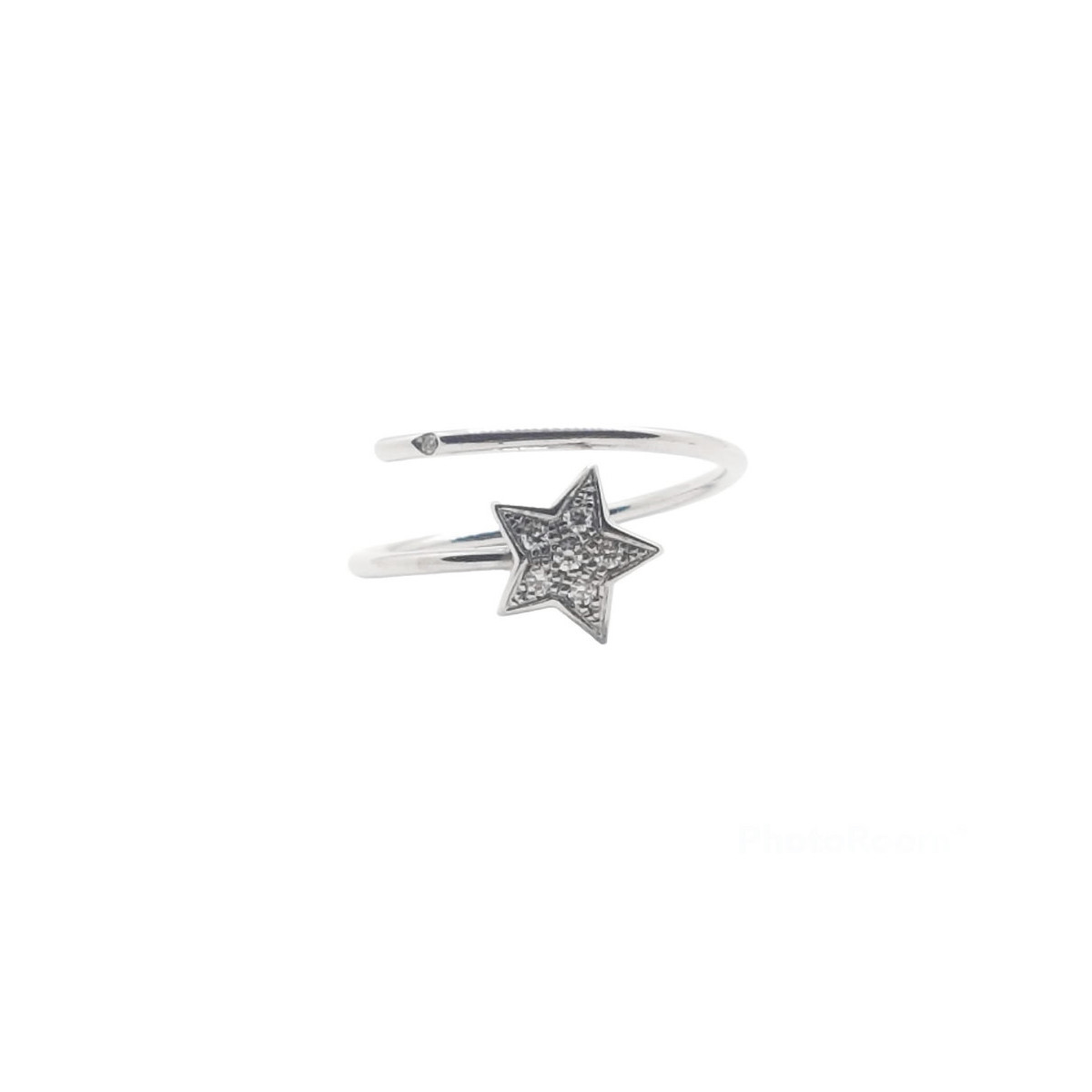 Anillo de oro blanco con diamantes