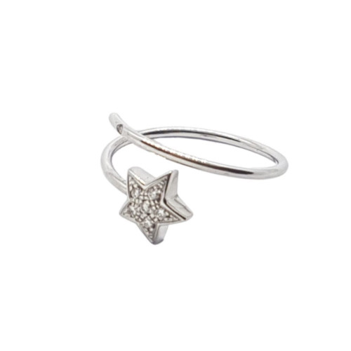 Anillo de oro blanco con diamantes